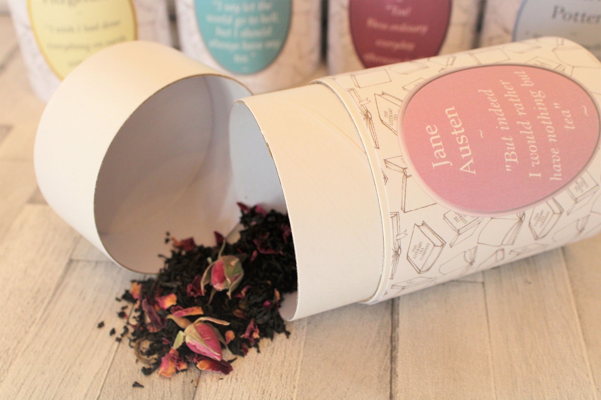 Literary Teas in Gift Eco Tubes - with quotes
