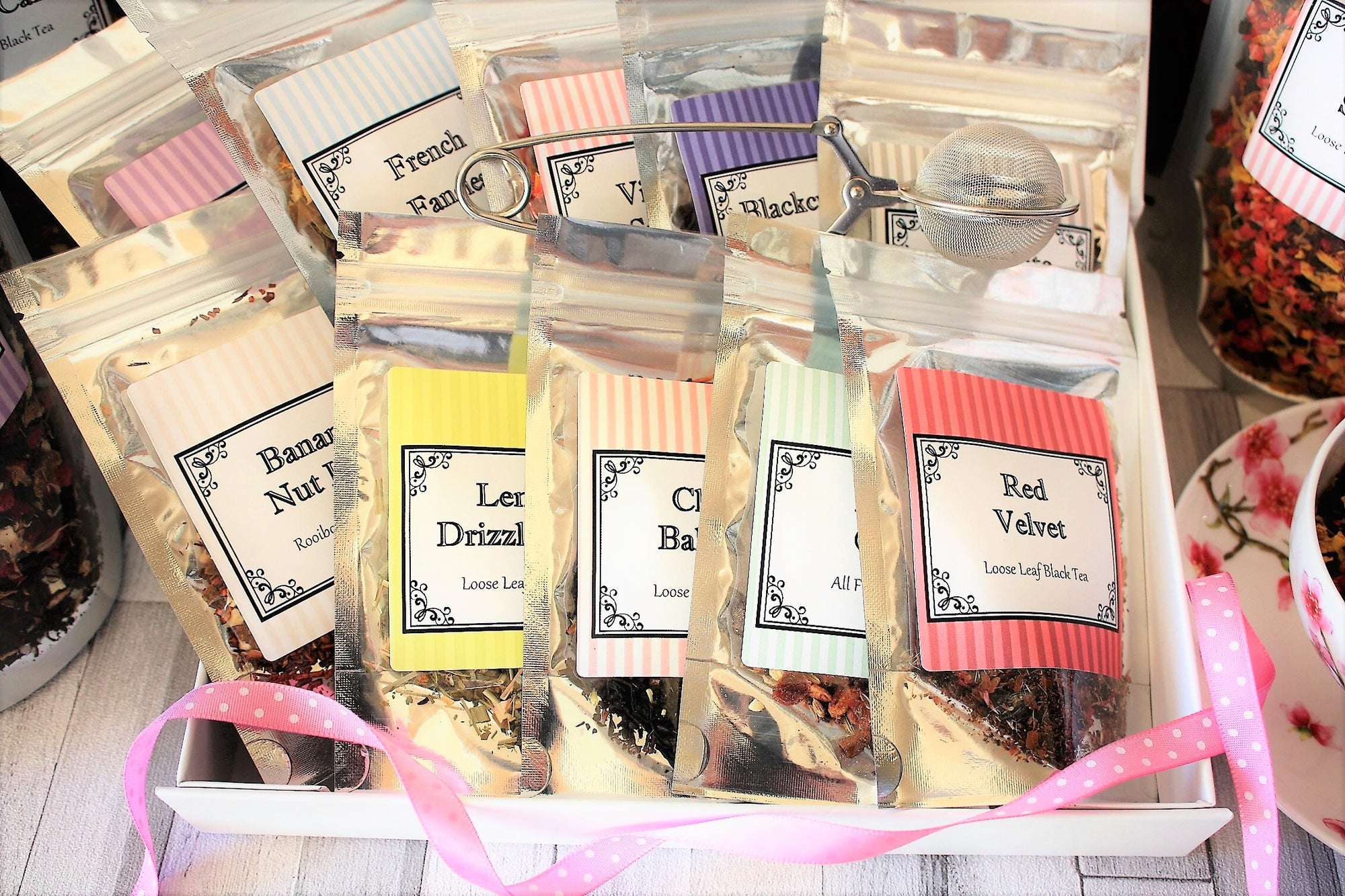 cake themed teas and blends
