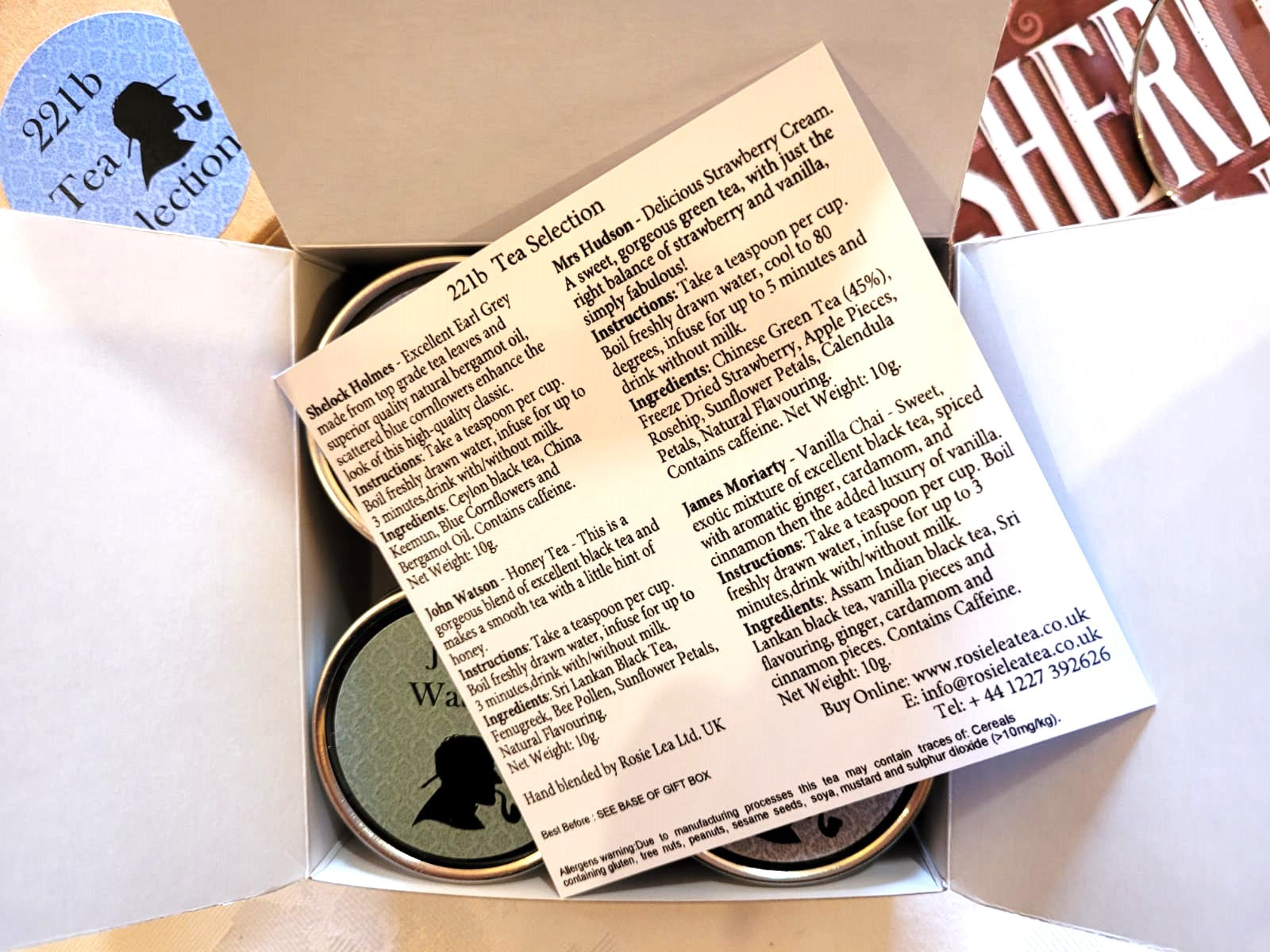 221b Sherlock's Tea Selection Gift Box - NEW!