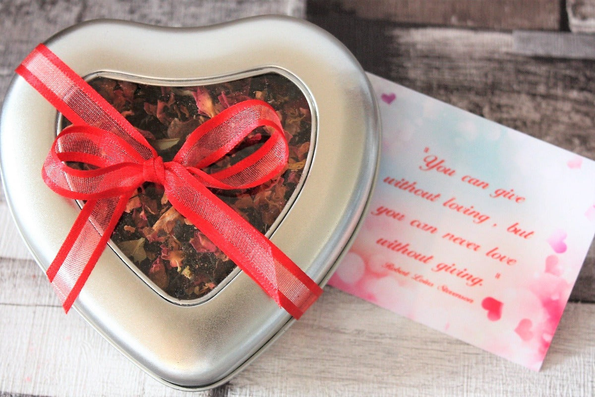 love heart tea gift